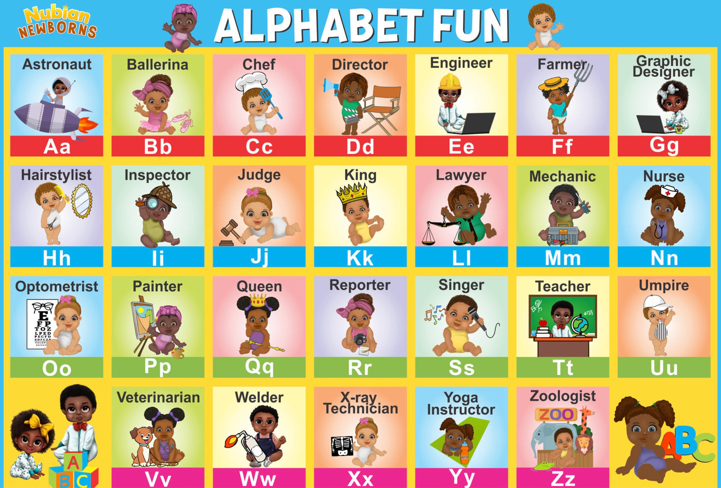6 PIECE EDUCATIONAL POSTER SET